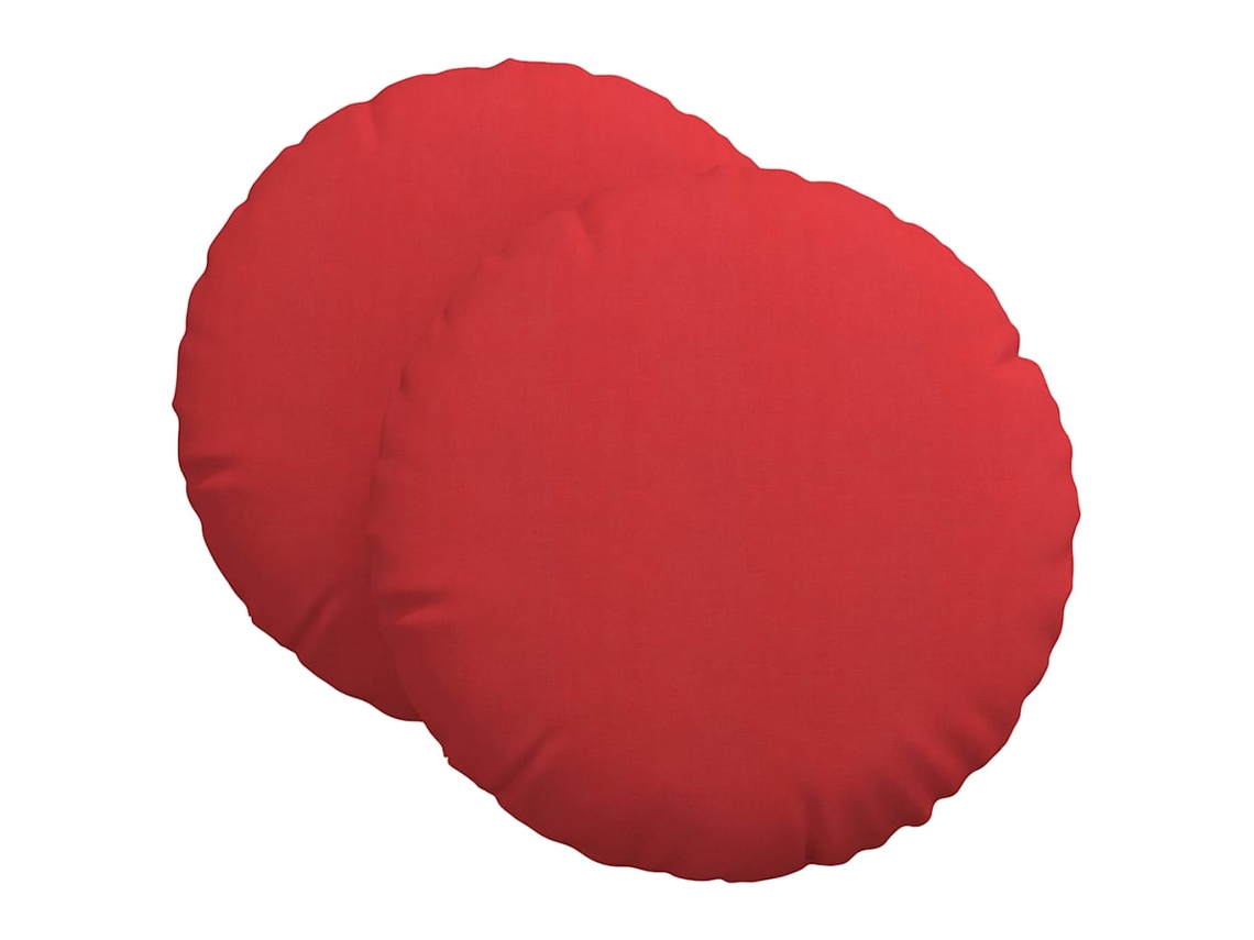 Cojines para asiento, 2 unidades, color rojo, Ø60 x 21 cm, tela HARLANV1