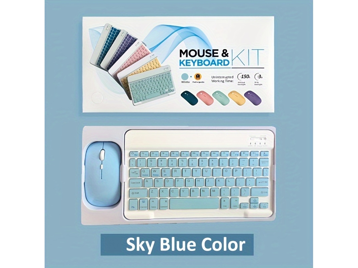 Combo de teclado y ratón inalámbricos Bluetooth Cuich de 10 pulgadas
