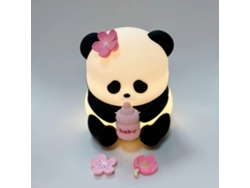 Lámpara Huahua Panda Atenuación De Tres Niveles Temporización Colorida Carga USB Lámpara De Silicona Pat B SIURN