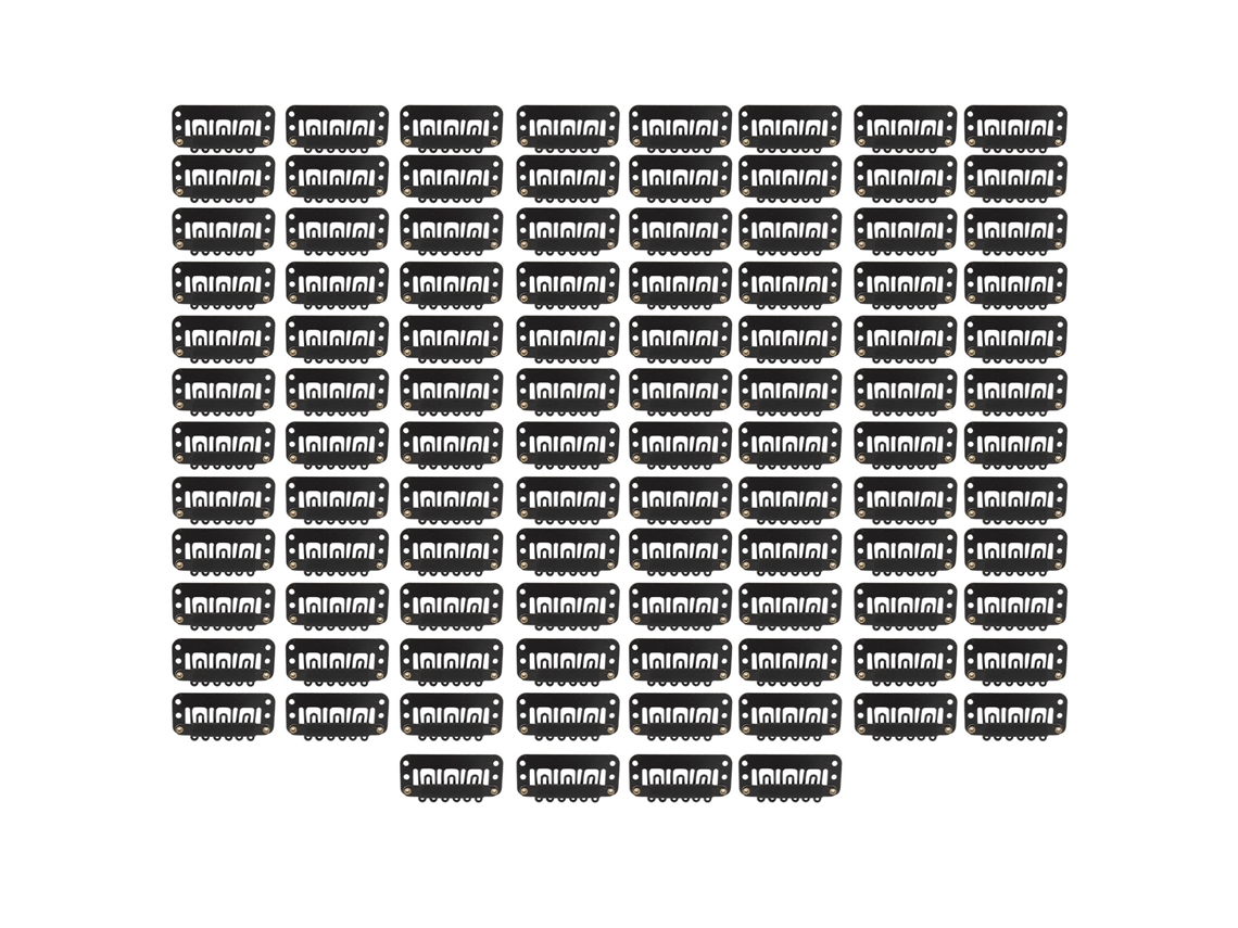 100pcs Grampos De Fixação Para Extensões De Cabelo E Perucas Com 6 Dentes Em Forma De U