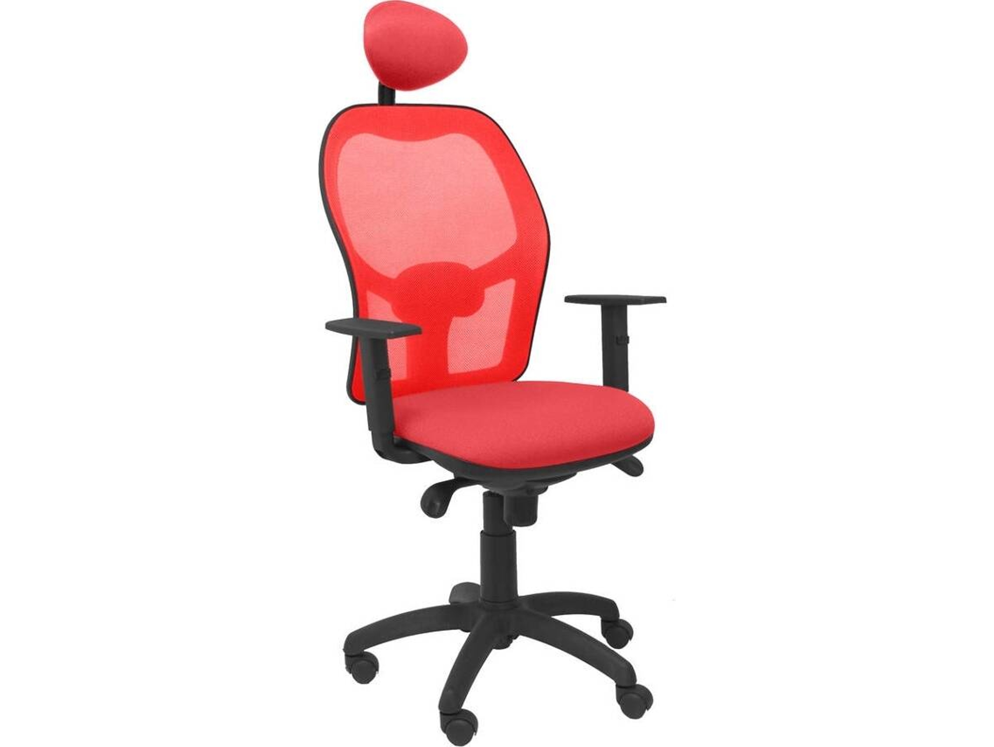 Silla de Escritorio Operativa PYC Jorquera C Rojo R (Brazos Ajustables - Malla)