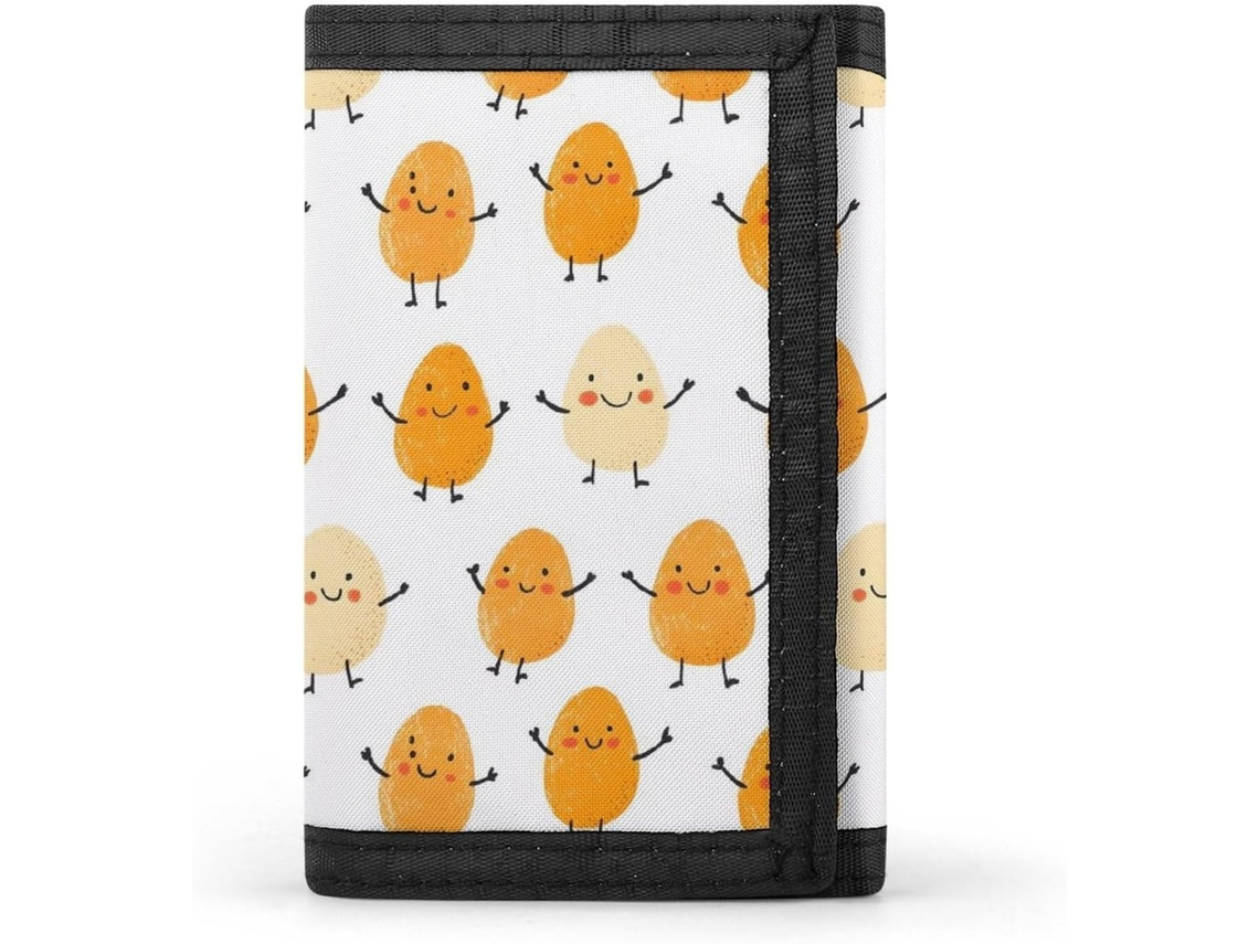 Cartera Compacta Poliéster Con Cremallera Para Hombre Diseño Estampado