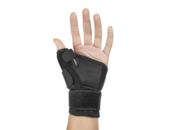 Férula Protectora Negra Fina Y Transpirable Para El Pulgar Con Compresión Ajustable Para Aliviar El Dolor Y Diseño Ergonómico.