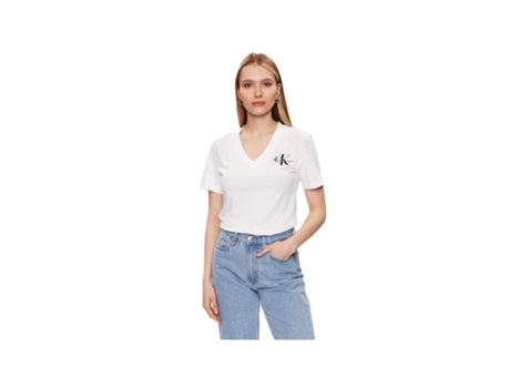 Camiseta CALVIN KLEIN (S - Blanco)