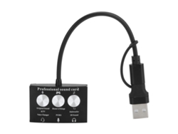 Tarjeta de sonido 2 en 1 con transmisión USB a 3,5 mm y efectos estéreo