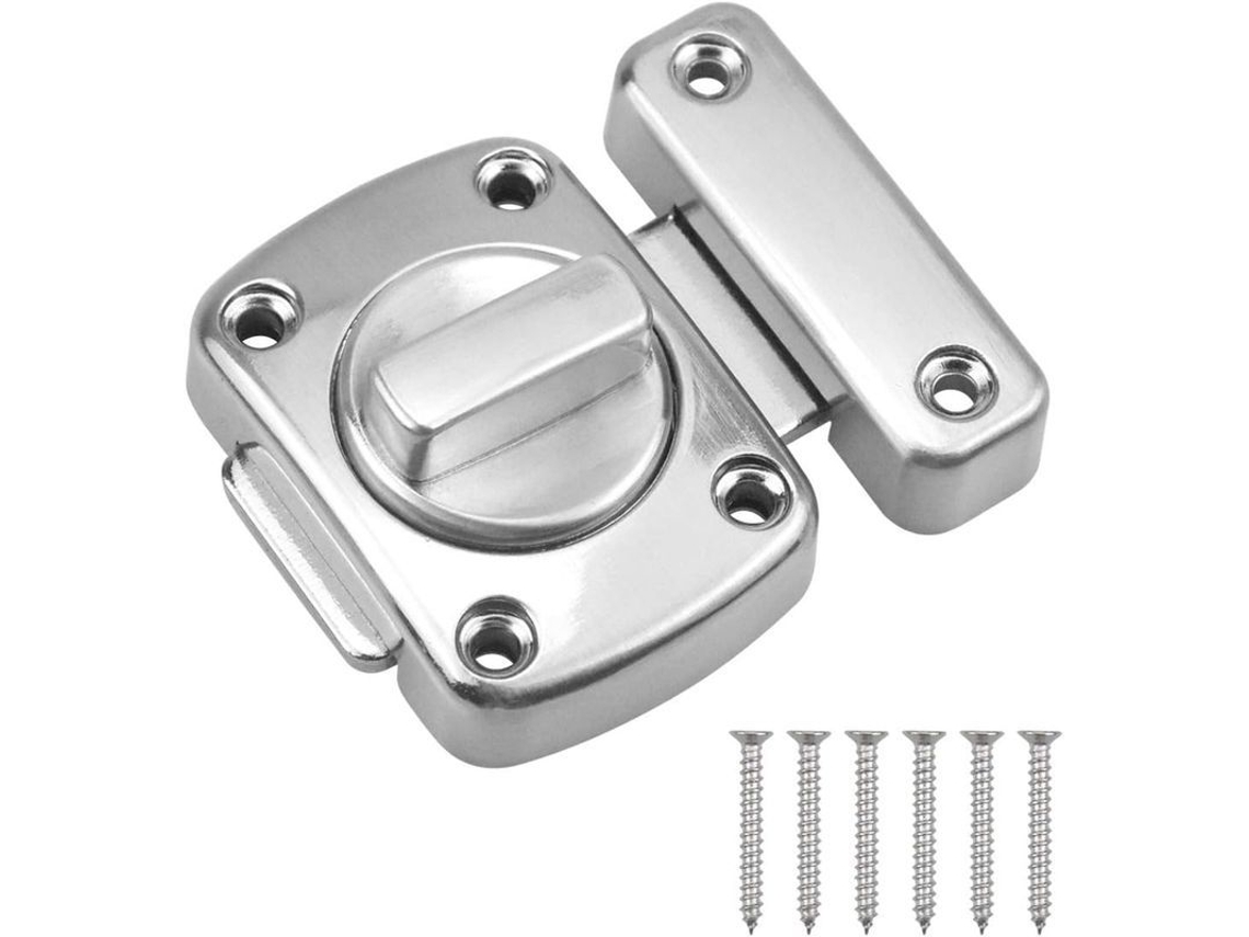 Pestillo De Puerta Seguridad De Aleación De Zinc Con 6 Tornillos Para Baño Dormitorio Inodoro