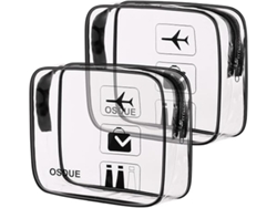 Neceser Transparente, Apto Para Viajes En Avión, Fabricado En Pvc Impermeable, Apto Para Hombres.