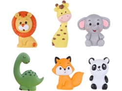 VVJIJILLY 6pcs Topper De Bolo Animal Selvagem Enfeite Para Cupcake Festa De Aniversário Infantil Chá De Bebê Decoração Com Animais