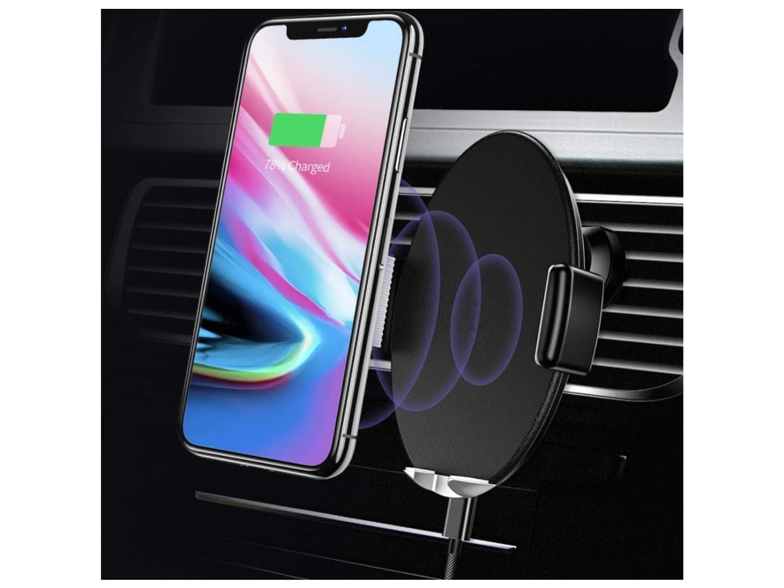 Cargador Sem Carro Qi Fast Wireless YIZHOOD Negro