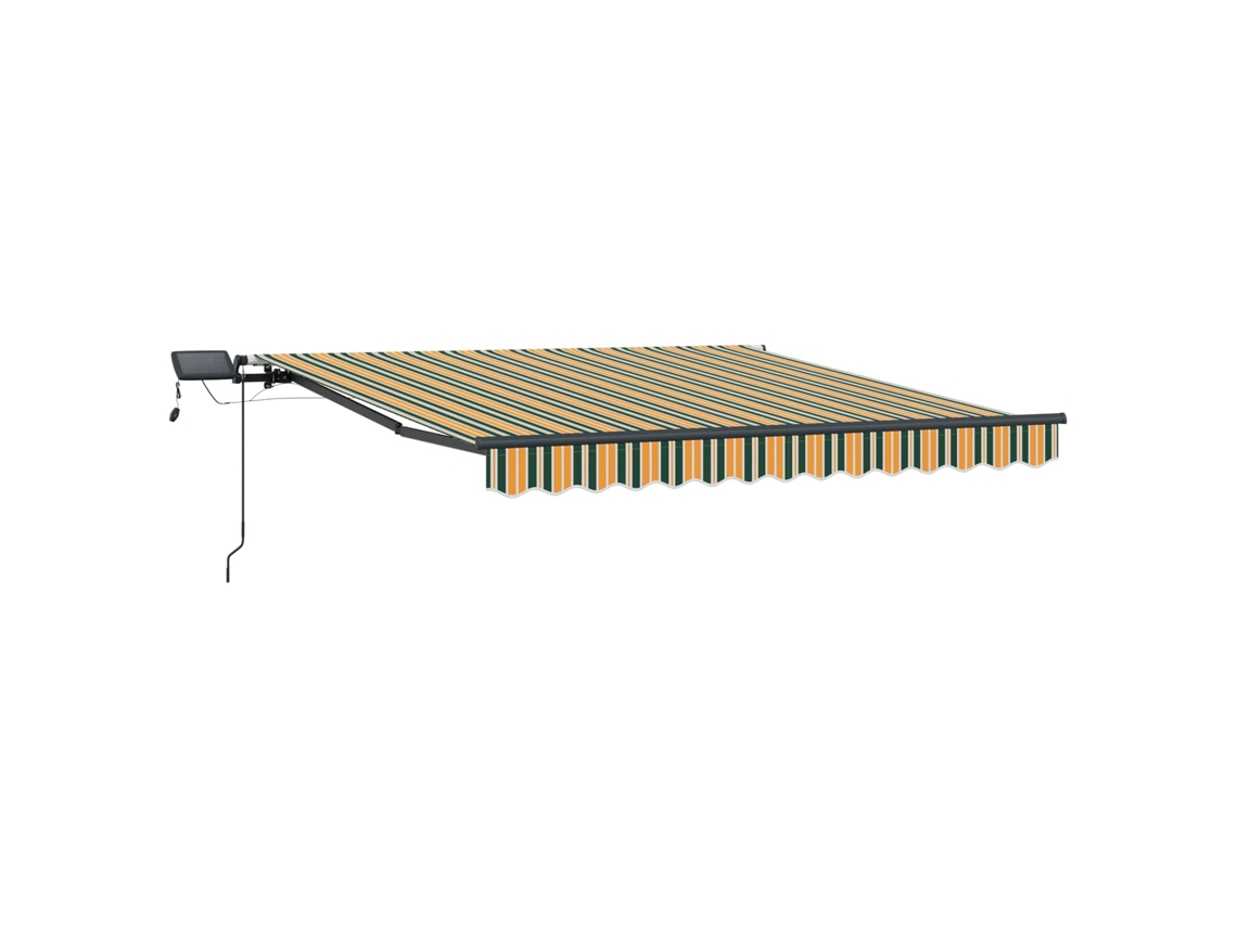 Toldo Retrátil MAISON EXCLUSIVE Verde e Amarelo 350 X 250 cm