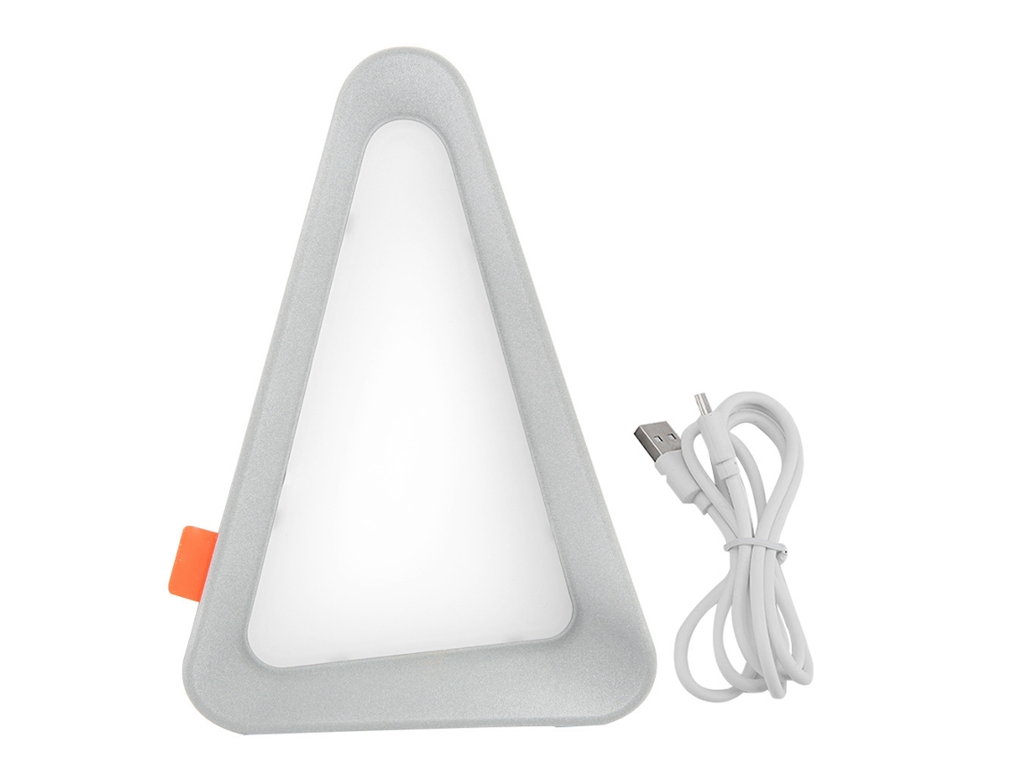 NEVEANCE Luz nocturna LED con sensor de gravedad y carga USB, lámpara de mesa portátil con brillo ajustable (Gris)