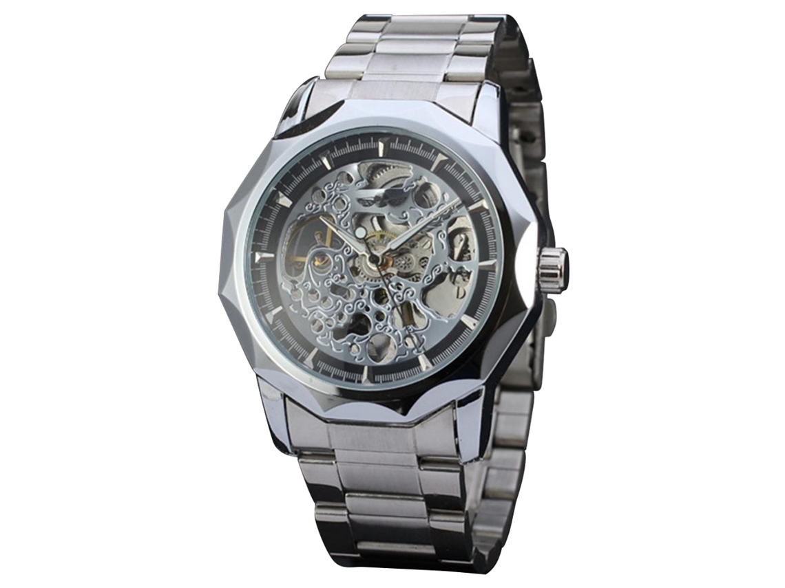 Reloj De Pulsera Sencillo Para Hombre Con Correa De Piel Sintética, Esfera Redonda Y Movimiento De Cuarzo Negro.