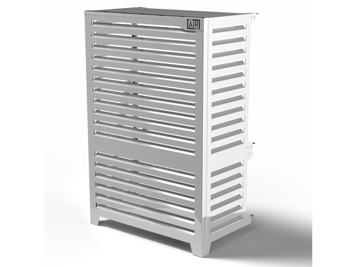 Cubierta Para Bomba De Calor - Big Blade - Blanco - Suelo Por Pared Talla Vl (l 105cm - H 158cm - D 59cm) - Box Air Klima