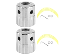 Juego de 2 cabezales para cortacésped de aleación de aluminio con líneas, accesorio para cortacésped
