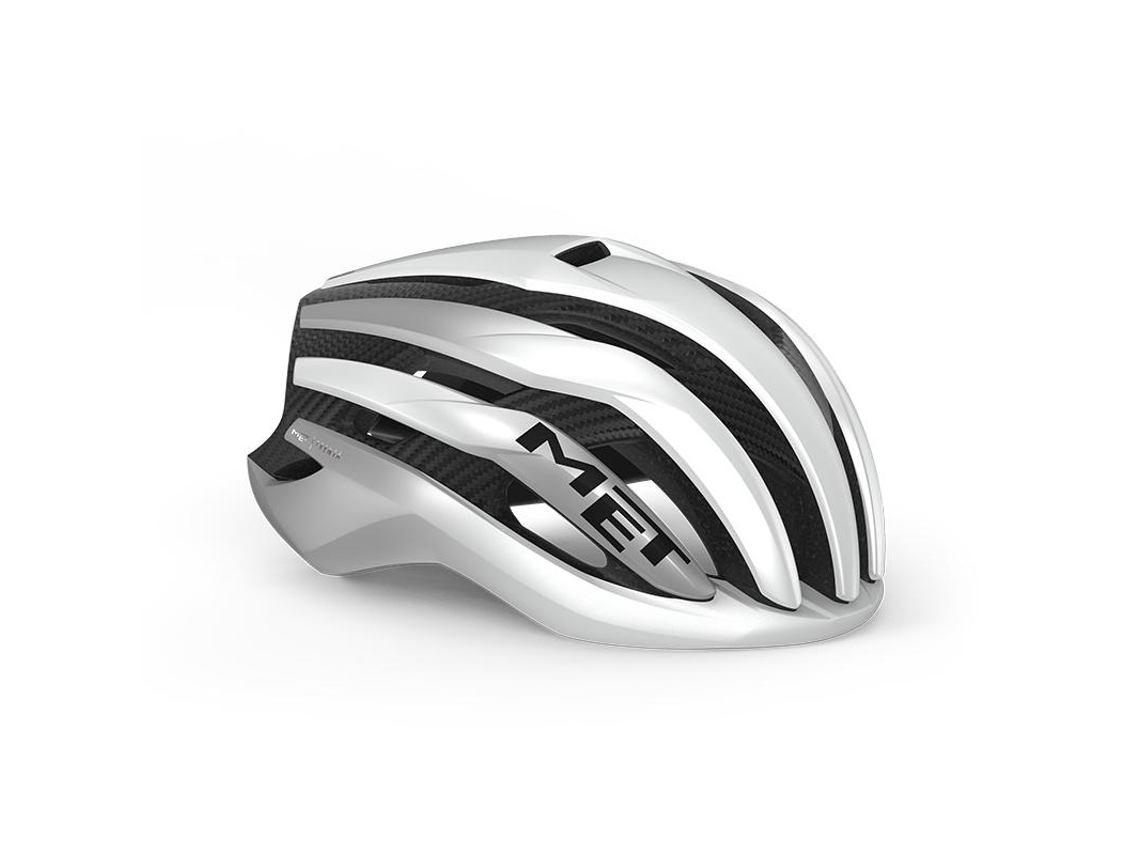 Casco De Ciclismo Blanco y Plata - S MET TRENTA 3K CARBON MIPS