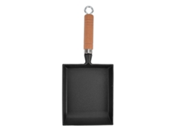 Sartén De Hierro Fundido 15,5 Cm Grosor Con Mango Madera, Fondo Plano, Ideal Para Crepes.