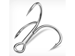 Hameçon De Pêche 20pcs High Carbon Triple Hooks - Super Sharp, Solid Barbed Steel Fishing Lug Jigging Hook ...