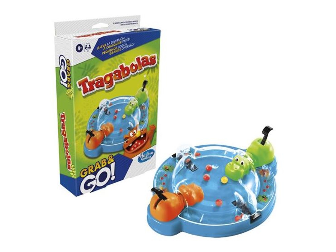 Juego de viaje TRAGABOLAS Hungry Hungry Hippos Grab and Go (Edad mínima recomendada: ‍4 años)