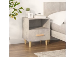 Mesa de Cabeceira LOVELY HOME Mesinha 40X35X47 Cm Cinzento Cimento