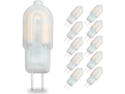 Bombilla Led G4 De 2 W — Reemplaza Bombillas Halógenas De 20 W — Ca/cc 12 V — Bombilla De Bajo Consumo (blanco Cálido 3000 K, Paquete De 10)