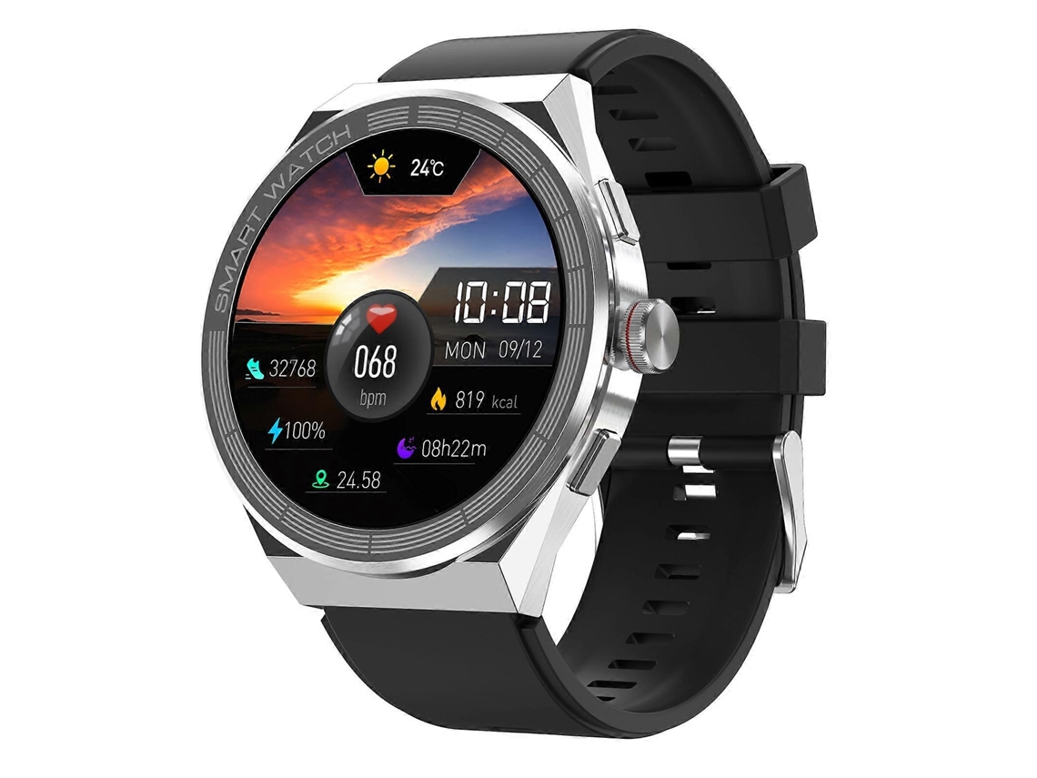 Reloj inteligente BM01 de 1,45 pulgadas con correa de silicona, resistencia al agua IP68, compatible con llamadas Bluetooth y NFC. Ly Ebike