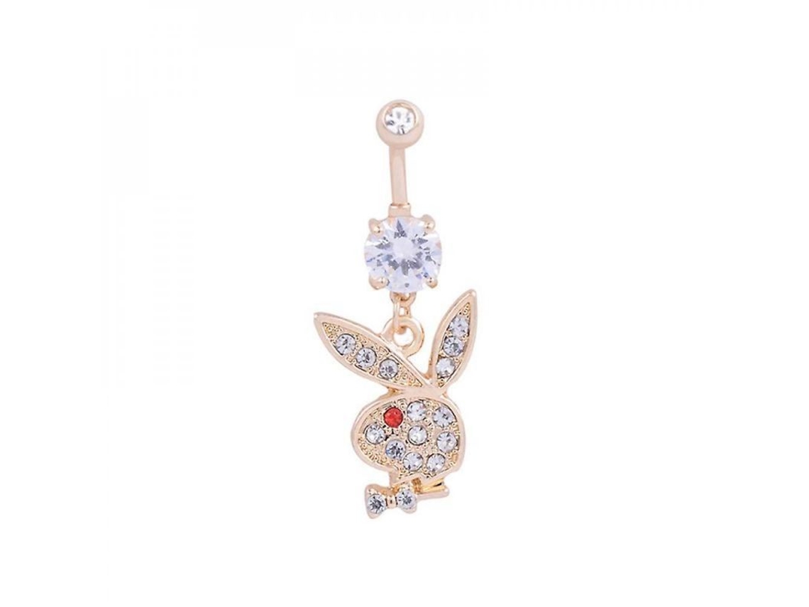Pendientes decorativos de acero inoxidable con forma de ombligo, diseño de conejo, modelo 2026, para mujeres y niñas. Joyería corporal Hyf 9.
