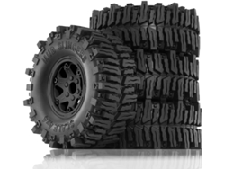 Juego De 4 Llantas De Goma Beadlock De 130 Mm (2,2 Pulgadas) Para Coches Rc Crawler 1/10.