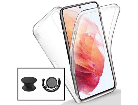 Kit Carcasa y Soporte Popsocket Xiaomi Poco F3 PHONECARE Impact Protection Transparente Negro