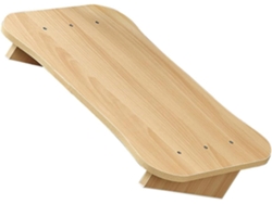 Taburete/reposapiés De Madera Natural De Tamaño Mediano, Inclinado, Antideslizante Y Con Soporte Estable.