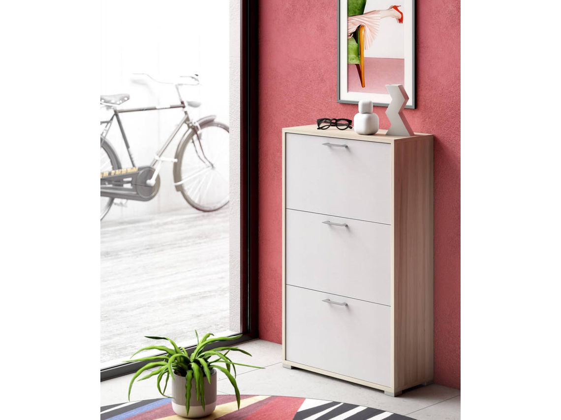 Zapatero DMORA 27 Marrón (Melamina - 28x67x112 cm)