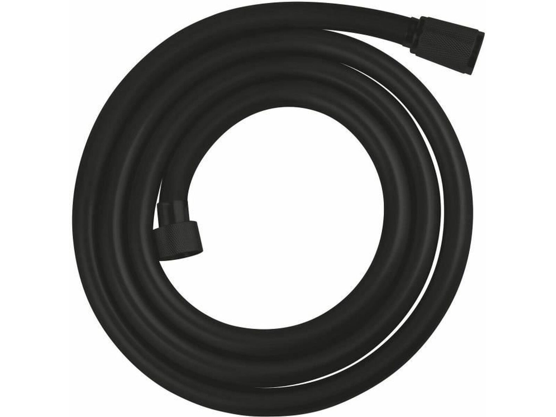 Manguera de ducha Grohe de plástico negro mate.