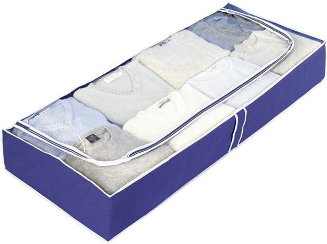 Wenko Air Funda para debajo la cama polipropileno azul 45 x 105 15 cm 4380630100
