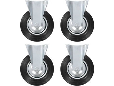 vidaXL Ruedas fijas 4 unidades 200 mm