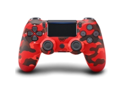 Mando PS4 Bluetooth inalámbrico Doubleshock P4, compatible con PC , Android , consola PS4 -inalambrico- y PS3 -por cable- (Incluido). ¡Toma todo el control! ROJO MILITAR KLACK