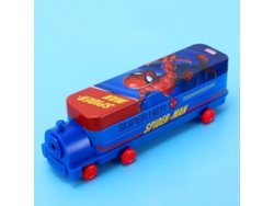 Estuche De Lápices Infantil Tren Doble Capa Capacidad Grande Estuche Escolar Spiderman Azul Oscuro
