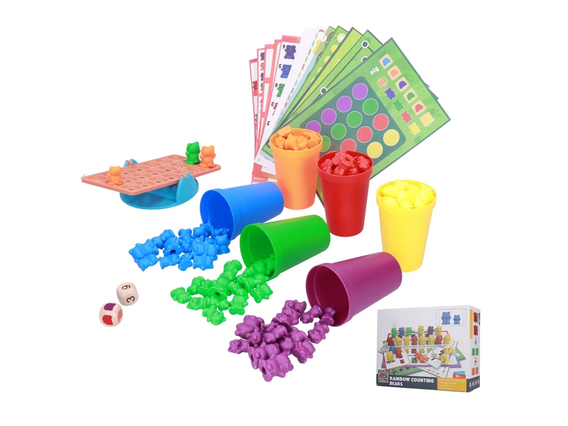Bj-toys of Ursos Counters for Crianças Jogo de Cores E Classificação Juguetes Educacionais Matemáticos Balança de Ursos