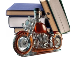 Decantador de vidrio | Decantador y aireador con diseño de motocicleta para botellas de whisky | Dispen Gokoco
