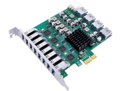 Tarjeta De Expansión Pcie X1 De 4 Canales, 12 Puertos Usb 3.2 Gen1, Adaptador Pci-e Usb 3.0 De 5 Gbps