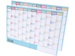 Juego De 2 Calendarios De Pared Grandes: Calendario Anual, Mensual, Planificador Familiar Y