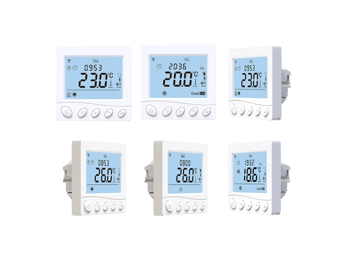 Termostato Inteligente Wifi/485 Modbus Para Calefacción De Suelo Y Coil De Ventilador, 3.2" Lcd Programable Con Control Por App Y Voz