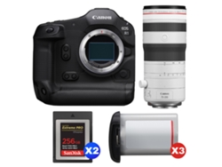 Canon Eos R1 + Rf 70-200mm F/2.8 L Is Usm Z Blanco + 2 Sandisk 256gb Extreme Pro Cfexpress Type B + 3 Canon Lp-e19 + Ebook Pricedirect