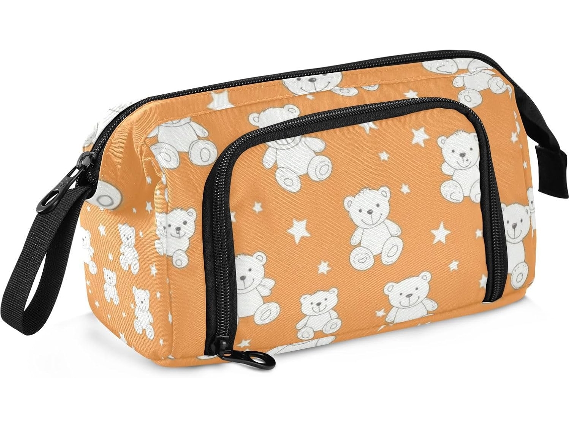 Besportble Estuche De Gran Capacidad Con Ranura Para Niños Y Osito De Peluche Y Estrellas 24 X 9.5 X 15 Cm