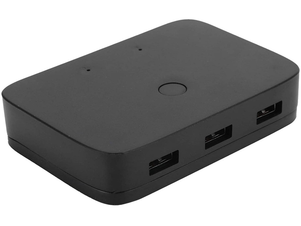 Conmutador 2 en 1 4K/30 Hz con salida USB YIZHOOD Negro