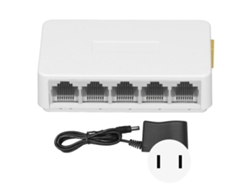 Conmutador de red Ethernet de 5 puertos, concentrador divisor de 1,0 Gbps para enchufe doméstico (EE. UU., 100-240 V)