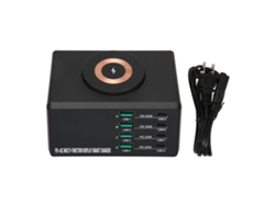 Estación De Carga Usb De 110 W Con 8 Puertos Y Carga Inalámbrica Magnética Rápida Para Uso Doméstico Y Hotelero.