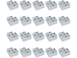 EMUCA Lote de 20 Pies para Muebles Alumix 7- Alto 30Mm- Plástico- Aluminio Pintado