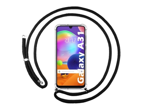 Carcasa Samsung Galaxy A31 TUMUNDOSMARTPHONE Colgante Negro