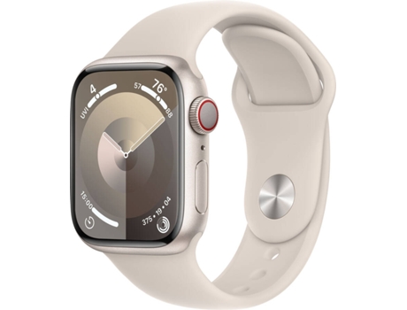APPLE Watch Series 9 GPS+Cellular 41 mm Blanco Estrella con Correa Deportiva Blanco Estrella (Talla: S/M)