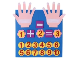 Juguete De Fieltro Para Contar Con Los Dedos Y Los Números: Material Didáctico Para Preescolar Y Jardín De Infancia.