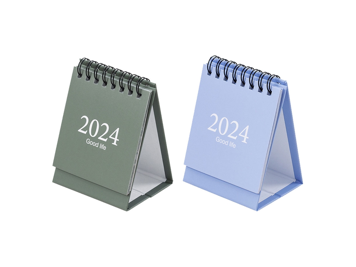 XYVONA Calendário De Mesa Mini 2023 2024, Agosto 2023 A Dezembro 2024, Pequeno Agenda Diária Com Espiral E Adesivos Para Casa Escritório Escola Xyvona